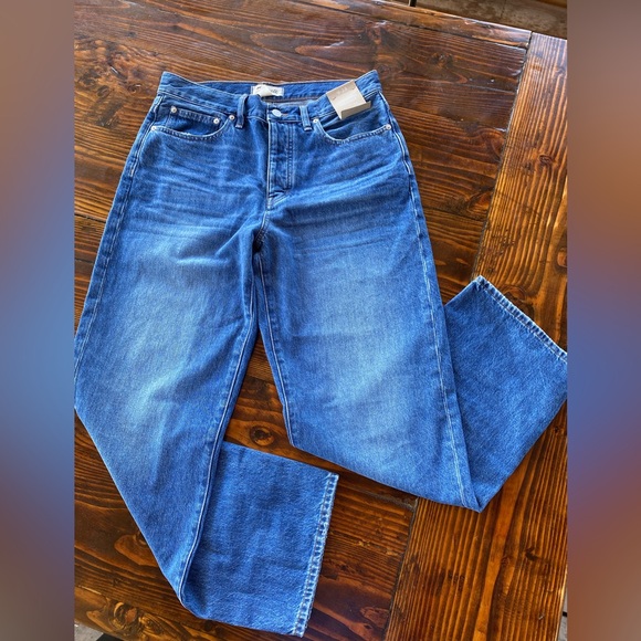 NWT Madewell Low-Slung Straight Jeans Size 28 - Picture 6 of 13